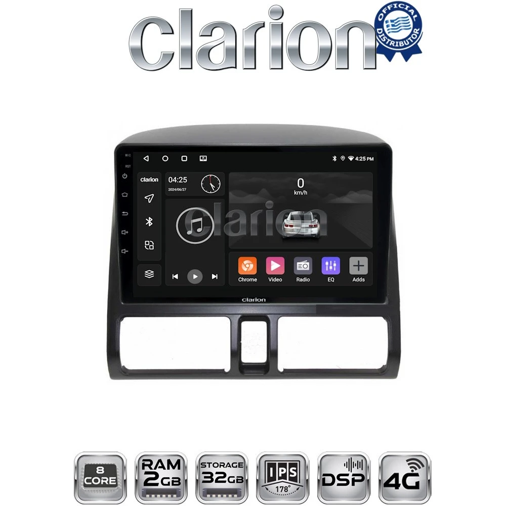 CLARION GL71376CL Οθόνη OEM Multimedia Αυτοκινήτου για HONDA CRV 1996-2006 (CarPlay/AndroidAuto/BT/GPS/WIFI/GPRS)