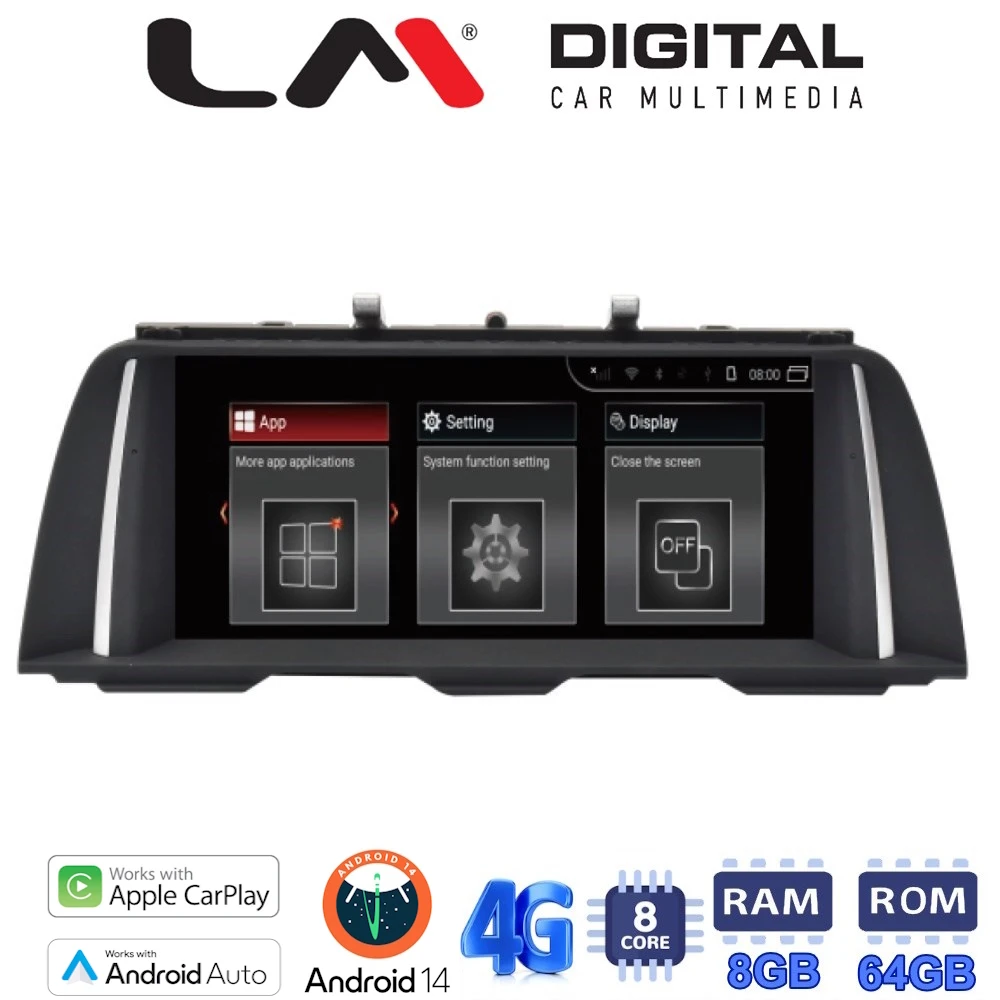 LM Digital - LM G336M10 CIC Οθόνη OEM Multimedia Αυτοκινήτου για BMW SERIES 5 (E60) '05 > '10 & SERIES 3 (E90) '08 > '12 (CarPlay/AndroidAuto/BT/GPS/WIFI/GPRS)