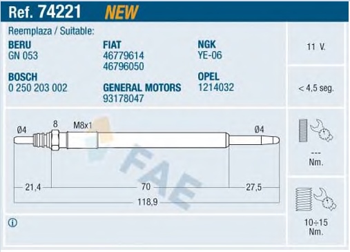 E 74221 FAE