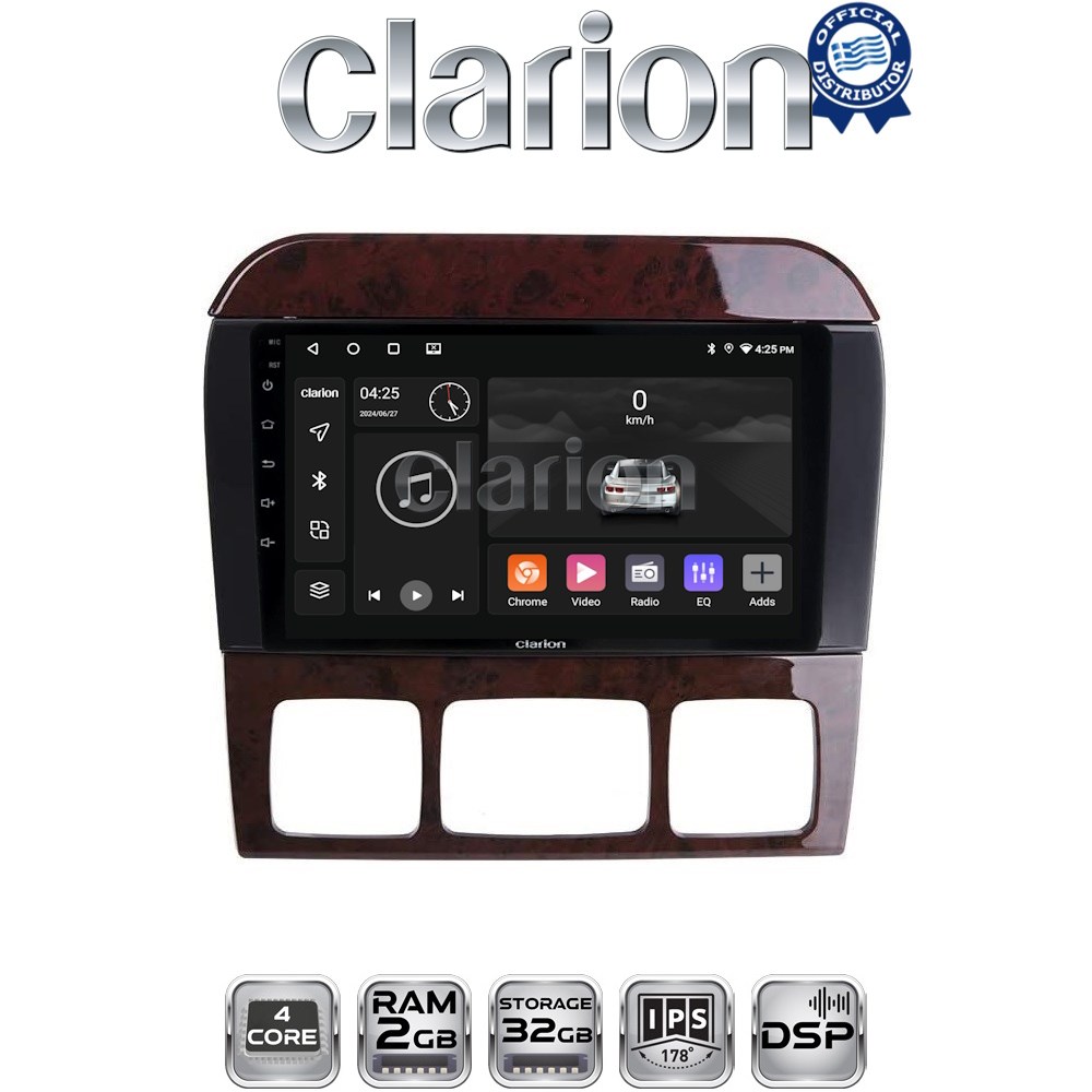 CLARION GL31220C Οθόνη OEM Multimedia Αυτοκινήτου για MERCEDES S W220 1998 > 2005 (CarPlay/AndroidAuto/BT/GPS/WIFI/GPRS)