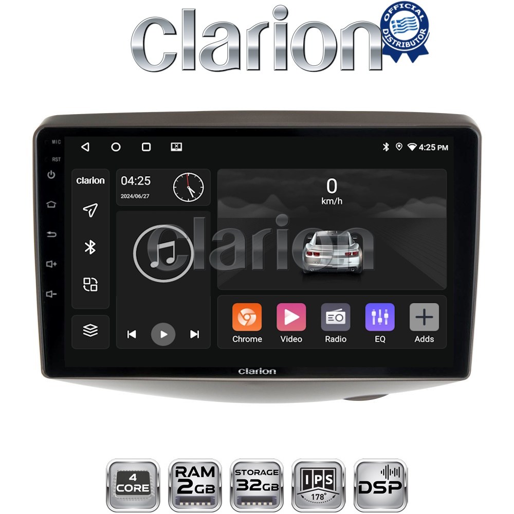 CLARION GL31402 Οθόνη OEM Multimedia Αυτοκινήτου για Toyota Yaris 1999 > 2004 (CarPlay/AndroidAuto/BT/GPS/WIFI/GPRS)