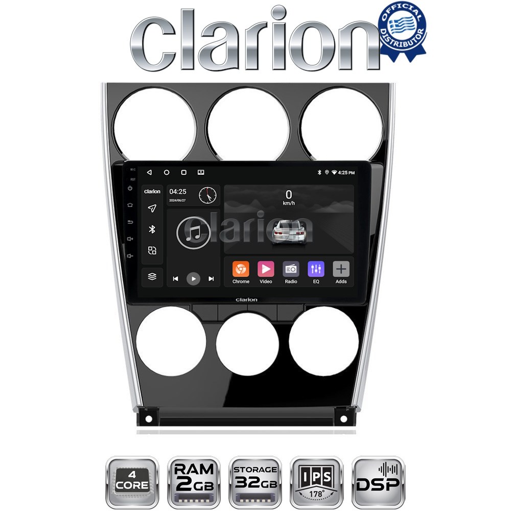 CLARION GL31436 Οθόνη OEM Multimedia Αυτοκινήτου για MAZDA 6 facelift 2005>2008 (CarPlay/AndroidAuto/BT/GPS/WIFI/GPRS)