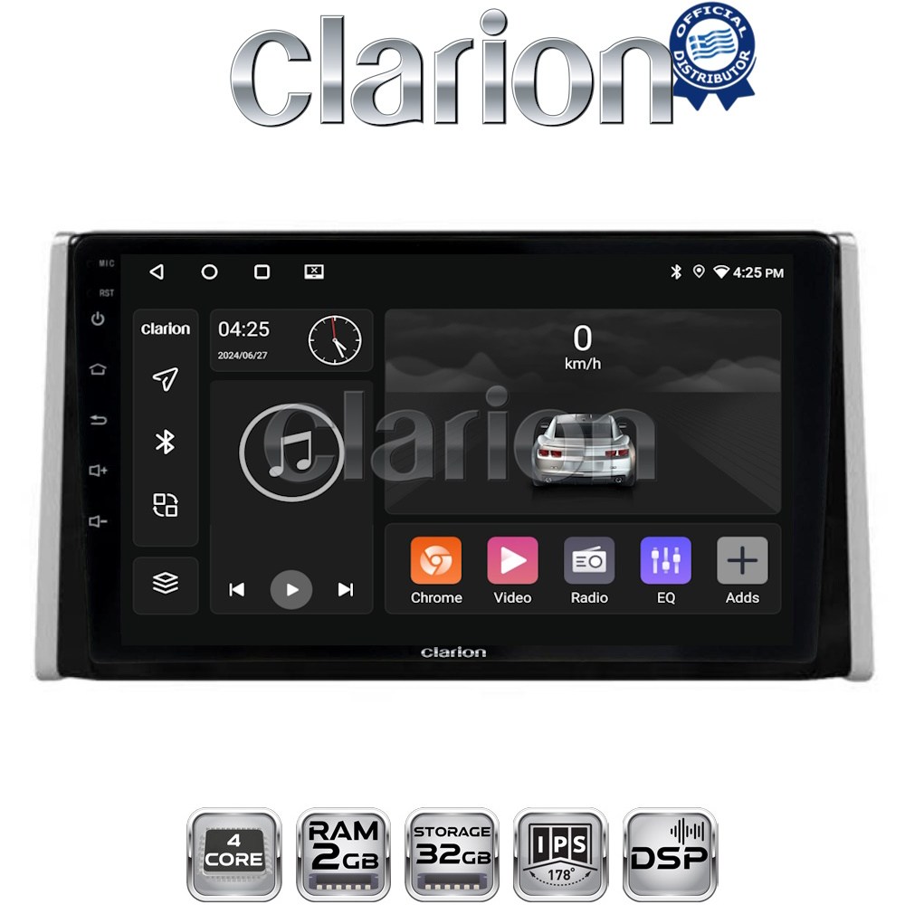 CLARION GL31572 Οθόνη OEM Multimedia Αυτοκινήτου για TOYOTA RAV 4 2019 > (CarPlay/AndroidAuto/BT/GPS/WIFI/GPRS)