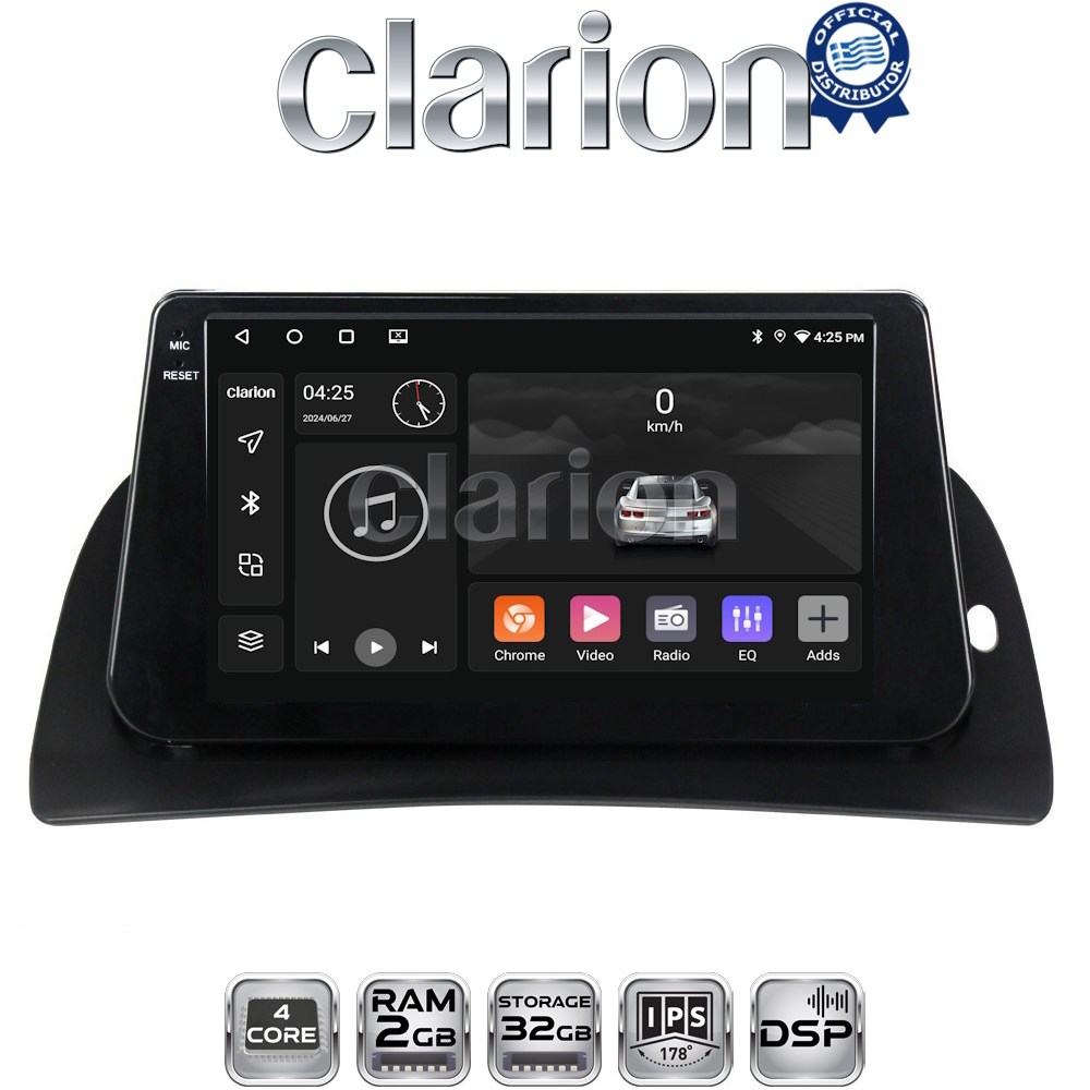 CLARION GL31707 Οθόνη OEM Multimedia Αυτοκινήτου για Renault Kangoo 2011 > 2021 (CarPlay/AndroidAuto/BT/GPS/WIFI/GPRS)