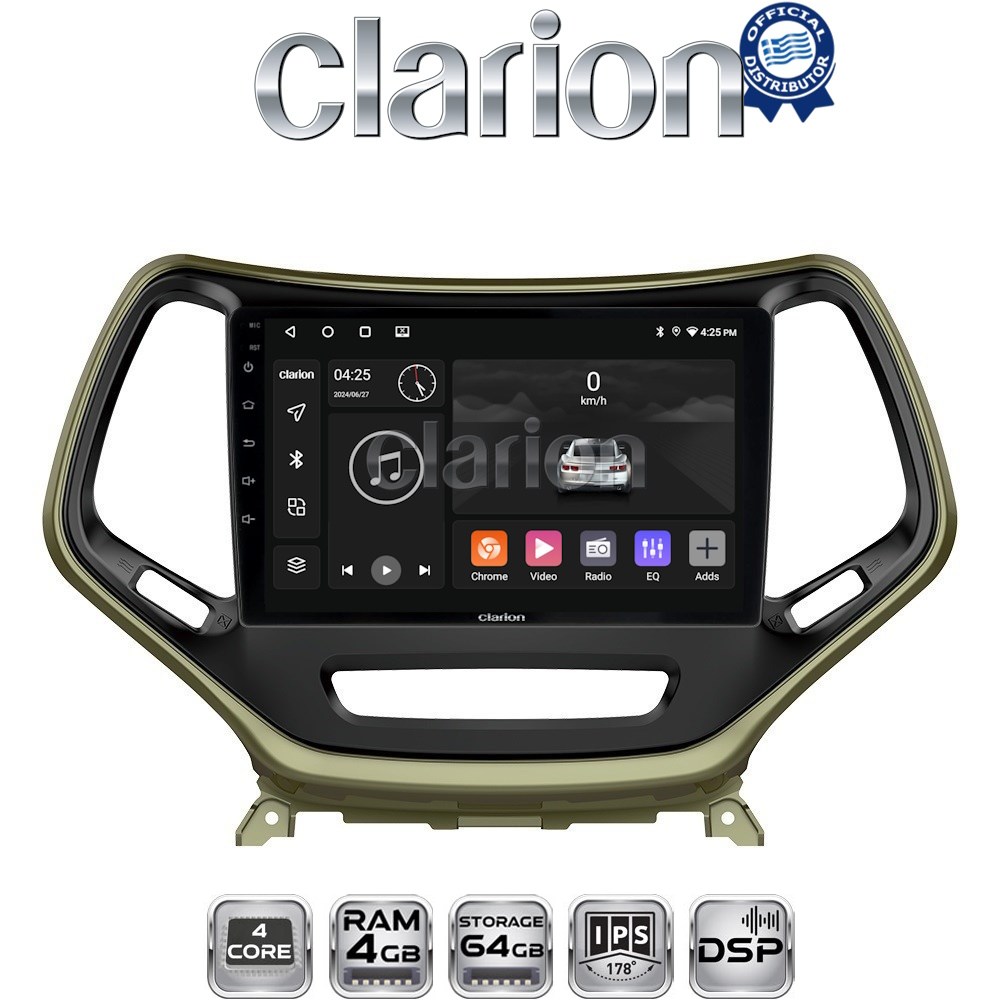 CLARION GL32119 Οθόνη OEM Multimedia Αυτοκινήτου για JEEP CHEROKEE 2014> (CarPlay/AndroidAuto/BT/GPS/WIFI/GPRS)