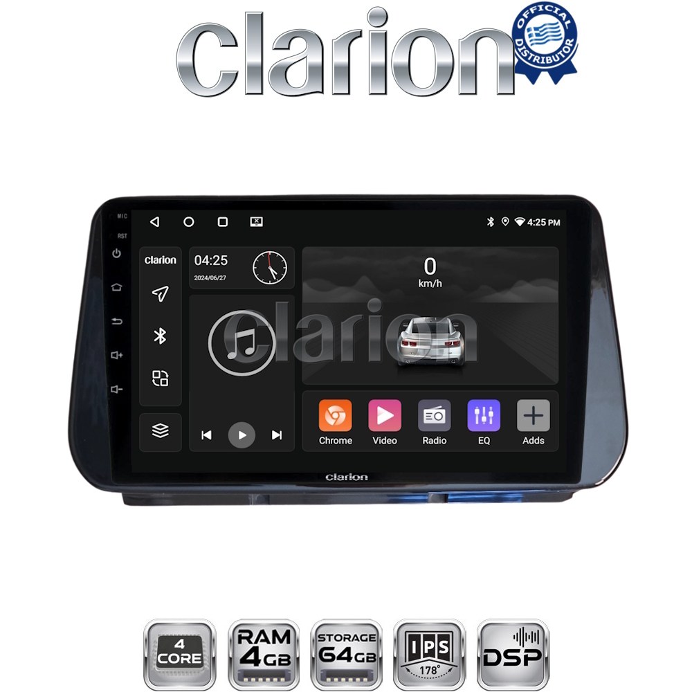 CLARION GL32963 Οθόνη OEM Multimedia Αυτοκινήτου για Hyundai Santa Fe - IX45 2018 > 2019 (CarPlay/AndroidAuto/BT/GPS/WIFI/GPRS)