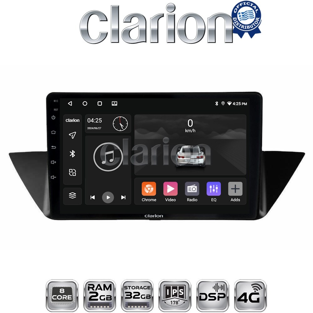 CLARION GL71219 Οθόνη OEM Multimedia Αυτοκινήτου για BMW X1 (E84) 2009>2014 (CarPlay/AndroidAuto/BT/GPS/WIFI/GPRS)