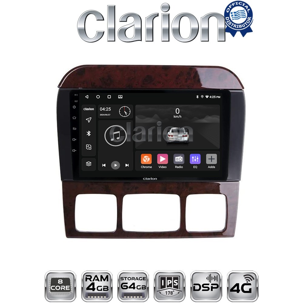 CLARION GL72220C Οθόνη OEM Multimedia Αυτοκινήτου για MERCEDES S W220 1998 > 2005 (CarPlay/AndroidAuto/BT/GPS/WIFI/GPRS)