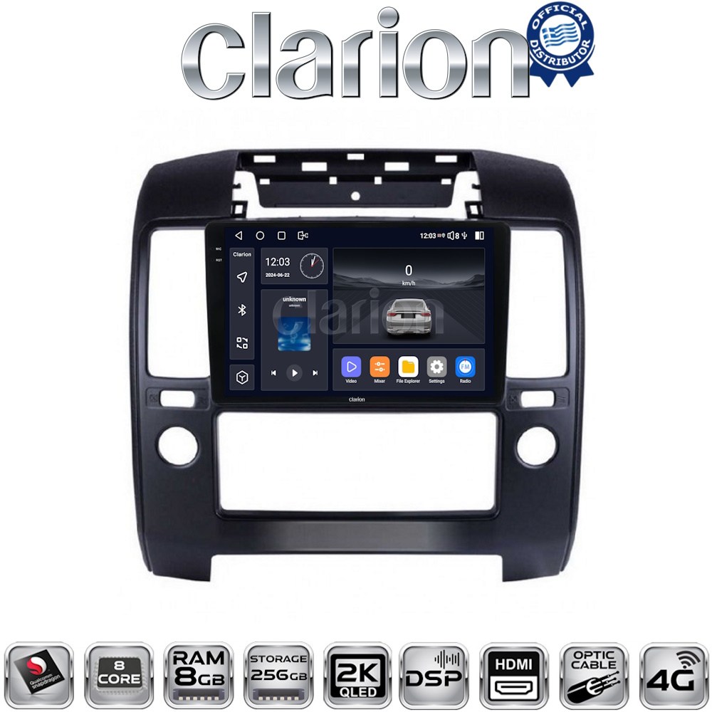 CLARION GL75684 Οθόνη OEM Multimedia Αυτοκινήτου για Nissan NV200 2009> (CarPlay/AndroidAuto/BT/GPS/WIFI/GPRS)