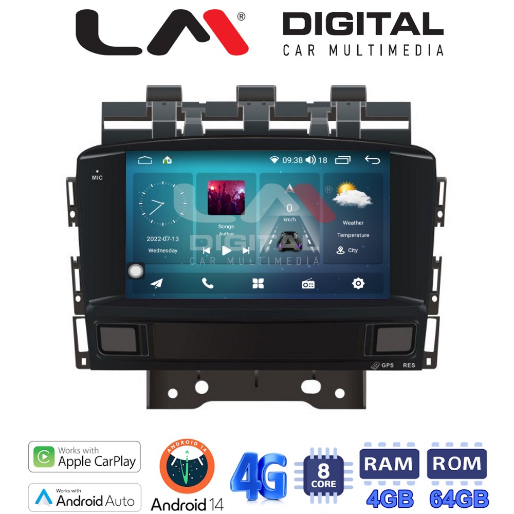 LM Digital - LM C8072 GPS Οθόνη OEM Multimedia Αυτοκινήτου για OPEL ASTRA J 2011 > 2015 (CarPlay/AndroidAuto/BT/GPS/WIFI/GPRS)