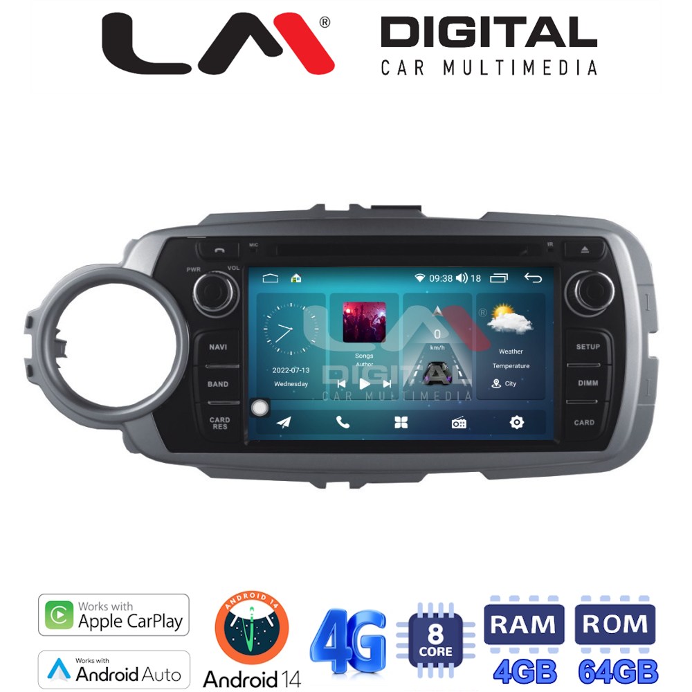 LM Digital - LM C8146 GPS Οθόνη OEM Multimedia Αυτοκινήτου για Toyota Yaris 2012 > 2015
Αν το αυτοκίνητο είναι υβριδικό, παρακαλώ ενημερώστε μας πριν την παραγγελία σας. (CarPlay/AndroidAuto/BT/GPS/WIFI/GPRS)