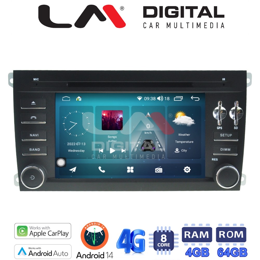 LM Digital - LM C8443 GPS Οθόνη OEM Multimedia Αυτοκινήτου για PORSCHE CAYENNE (CarPlay/AndroidAuto/BT/GPS/WIFI/GPRS)