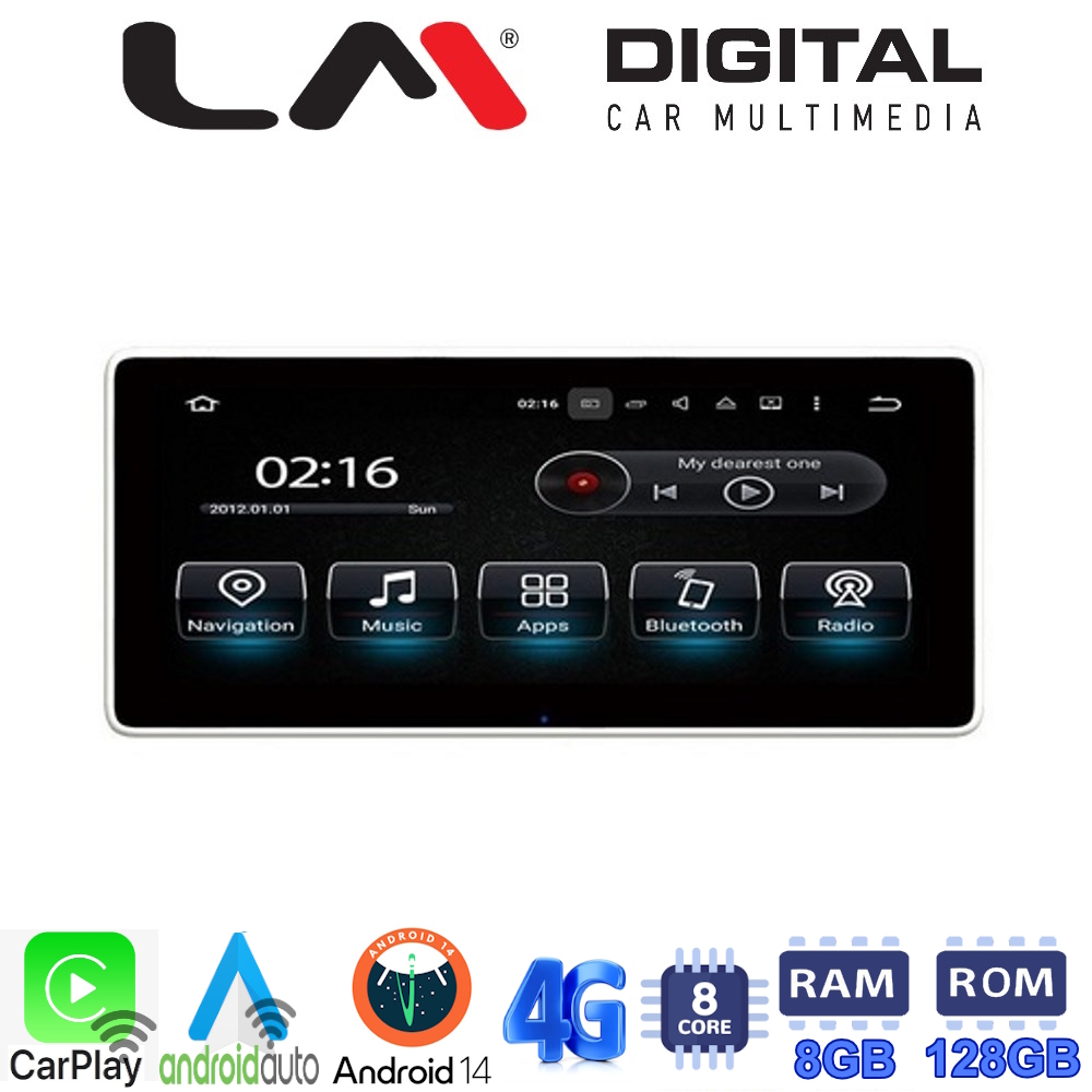 LM Digital - LM G510M109 Οθόνη OEM Multimedia Αυτοκινήτου για MERCEDES C CLASS (W205) '15 >, GLC (X253) '15 >, X CLASS (W470) '17 > (CarPlay/AndroidAuto/BT/GPS/WIFI/GPRS)