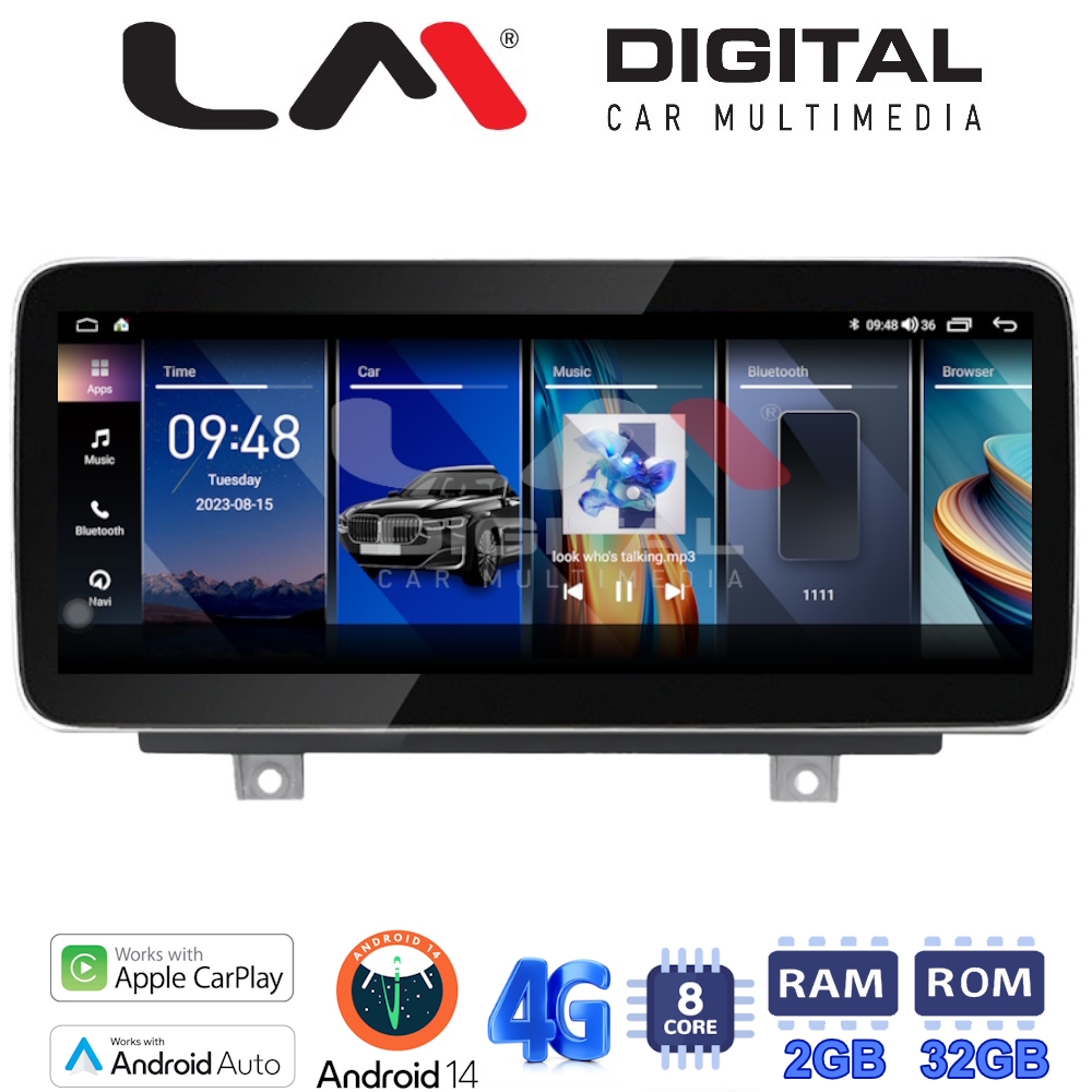 LM Digital - LM GH2 350 NBT Οθόνη OEM Multimedia Αυτοκινήτου για BMW SERIES 3 2010 >(F30 F31,F34,F35,F80)BMW SERIES 4 2013 >(F32,F33,F36,F83)με σύστημα NBT (CarPlay/AndroidAuto/BT/GPS/WIFI/GPRS)