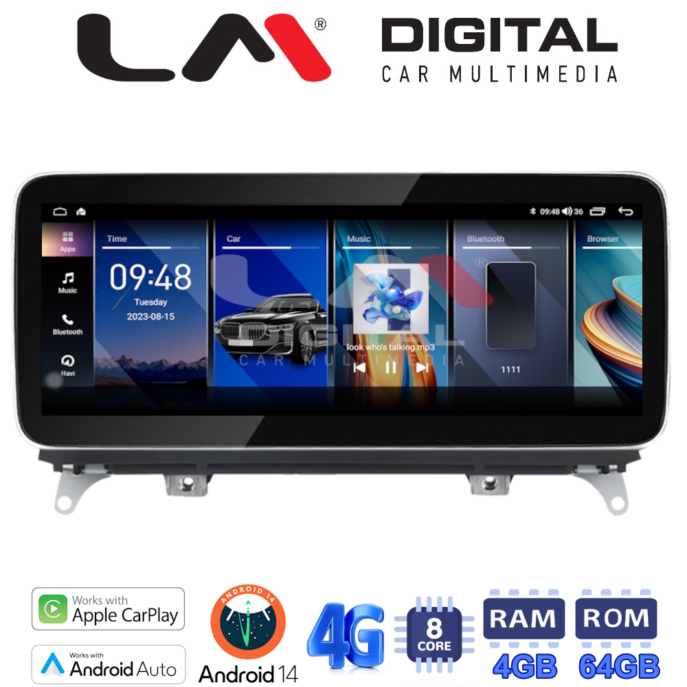 LM Digital - LM GH4 397 CCC Οθόνη OEM Multimedia Αυτοκινήτου για BMW X5 (E70) 2007 > 2009BMW X6 (E72) 2008 > 2009με σύστημα CCC (CarPlay/AndroidAuto/BT/GPS/WIFI/GPRS)