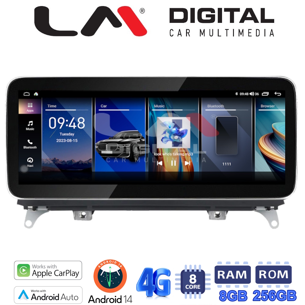 LM Digital - LM GH8 397 CCC Οθόνη OEM Multimedia Αυτοκινήτου για BMW X5 (E70) 2007 > 2009BMW X6 (E72) 2008 > 2009με σύστημα CCC (CarPlay/AndroidAuto/BT/GPS/WIFI/GPRS)