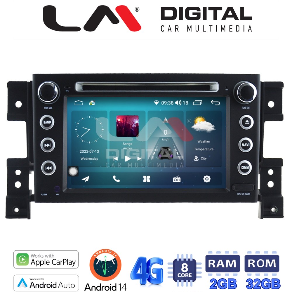 LM Digital - LM R8053 GPS Οθόνη OEM Multimedia Αυτοκινήτου για SUZUKI GRAN VITARA 2005 > 2015 (CarPlay/AndroidAuto/BT/GPS/WIFI/GPRS)