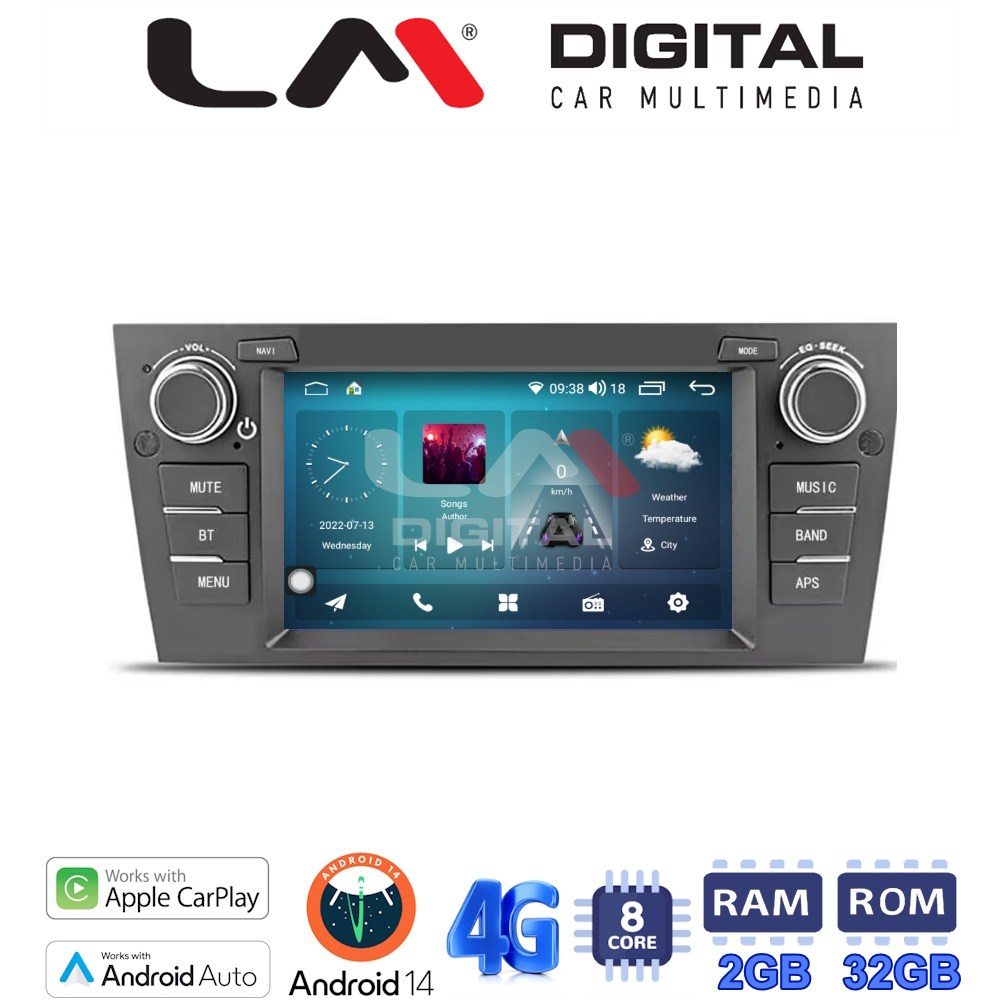 LM Digital - LM R8095 GPS Οθόνη OEM Multimedia Αυτοκινήτου για BMW σειρά 3 (E90-91-92-93) 2005-2012 (CarPlay/AndroidAuto/BT/GPS/WIFI/GPRS)