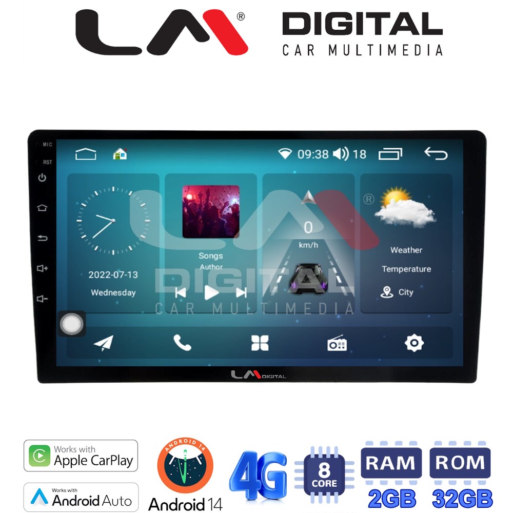 LM Digital - LM R8432 GPS Οθόνη OEM Multimedia Αυτοκινήτου για DACIA DUSTER 2006 > 2012 (CarPlay/AndroidAuto/BT/GPS/WIFI/GPRS)
