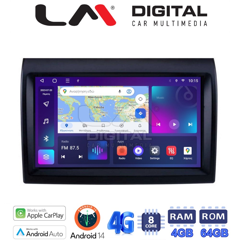 LM Digital - LM ZC8193 GPS Οθόνη OEM Multimedia Αυτοκινήτου για DUCATO, BOXER, JUMBER (CarPlay/AndroidAuto/BT/GPS/WIFI/GPRS)