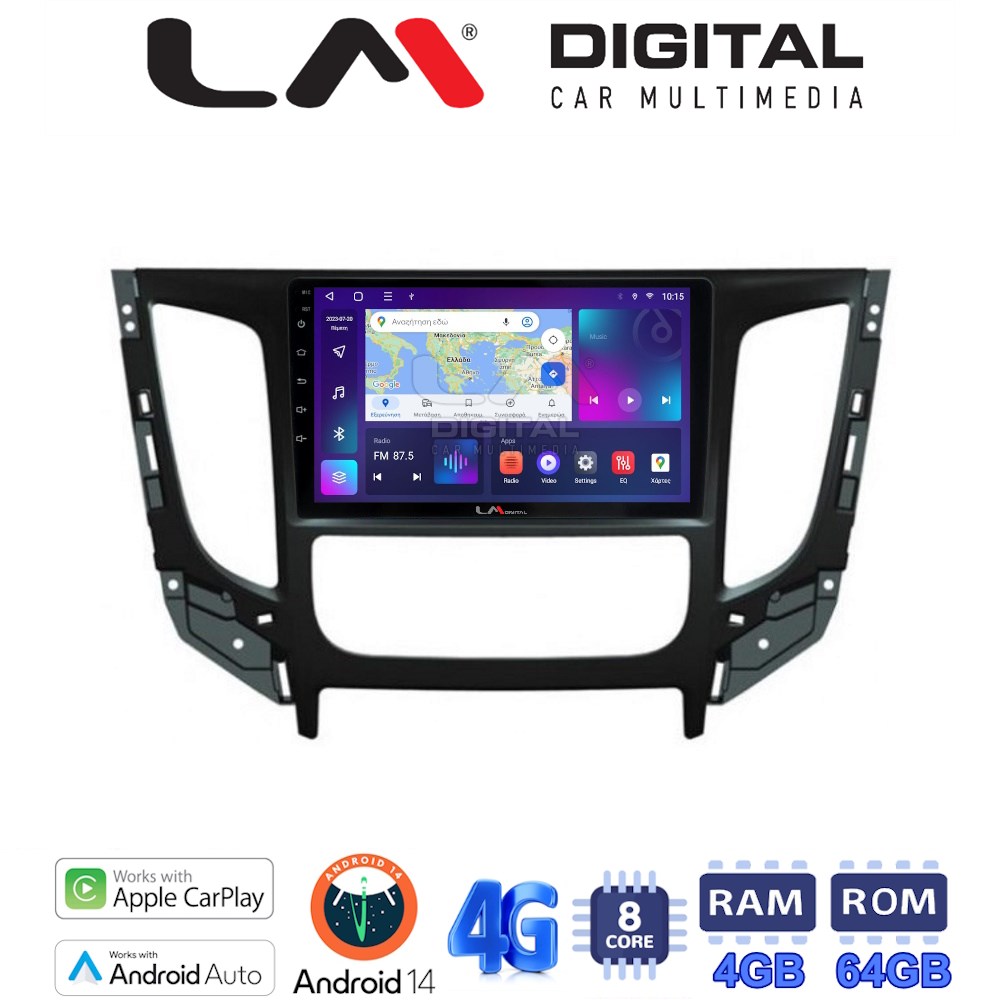 LM Digital - LM ZC8230 GPS Οθόνη OEM Multimedia Αυτοκινήτου για Mitsubishi L200 2014 >Μόνο για αυτοκίνητα με Κλιματισμό (CarPlay/AndroidAuto/BT/GPS/WIFI/GPRS)