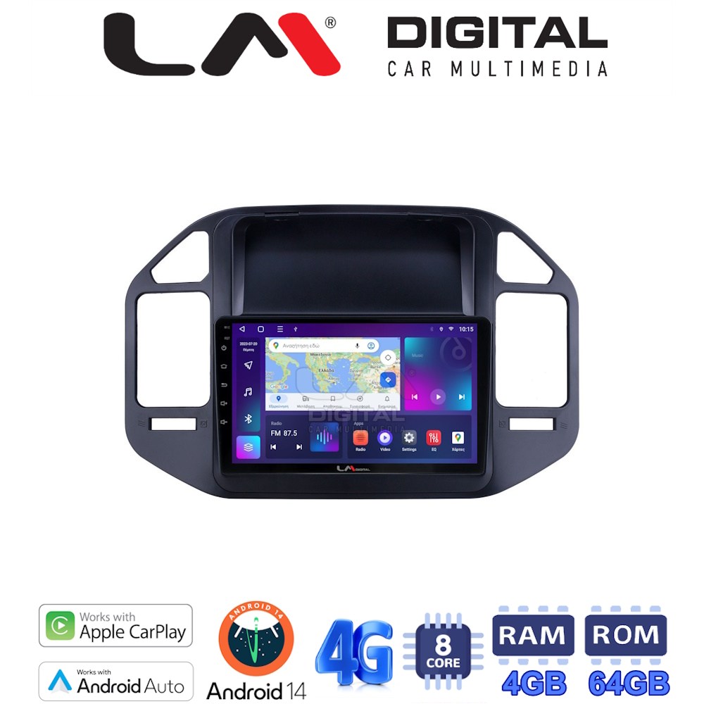 LM Digital - LM ZC8990 GPS Οθόνη OEM Multimedia Αυτοκινήτου για Mitsubishi Pajero 1999 > 2006 (CarPlay/AndroidAuto/BT/GPS/WIFI/GPRS)