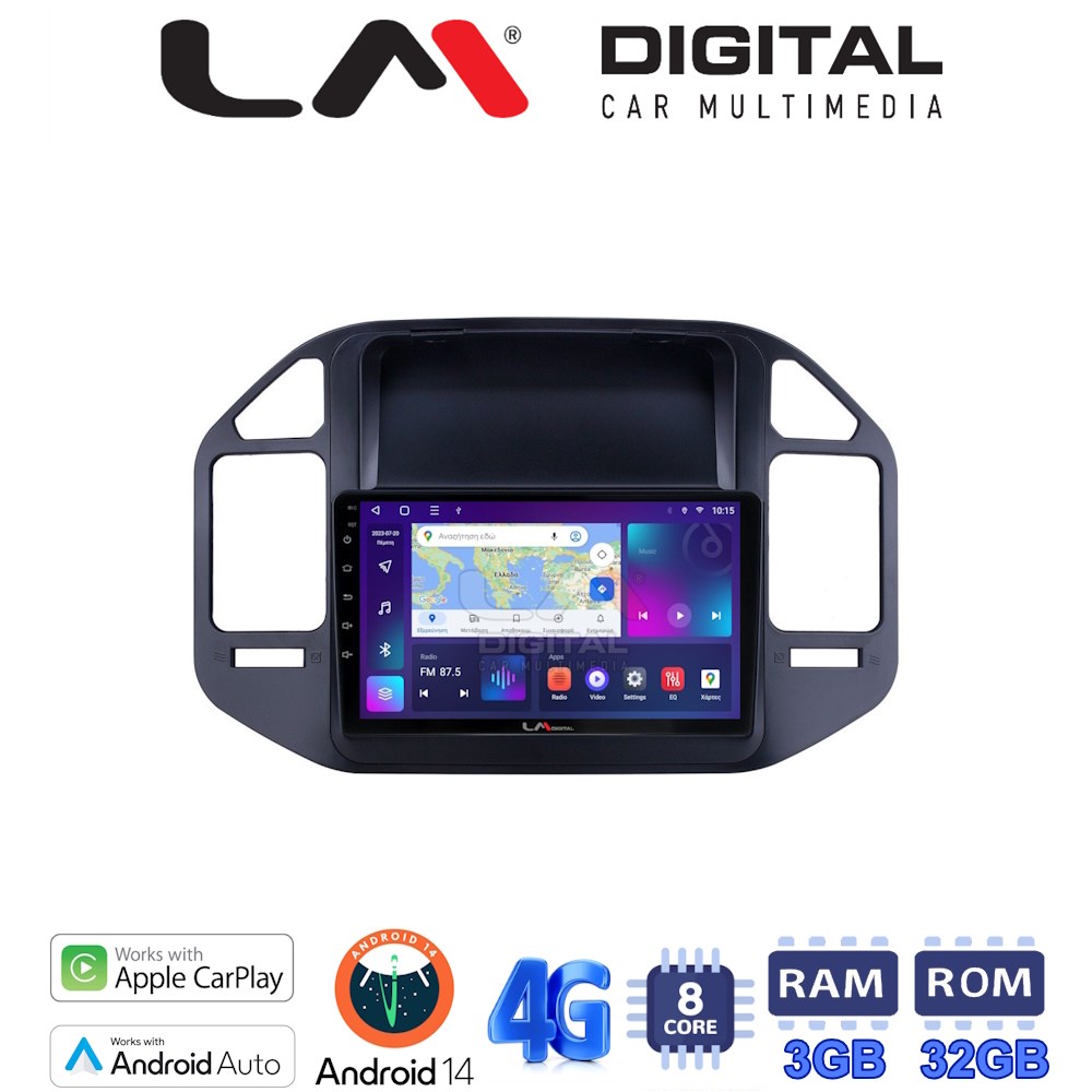 LM Digital - LM ZE8990 GPS Οθόνη OEM Multimedia Αυτοκινήτου για Mitsubishi Pajero 1999 > 2006 (CarPlay/AndroidAuto/BT/GPS/WIFI/GPRS)