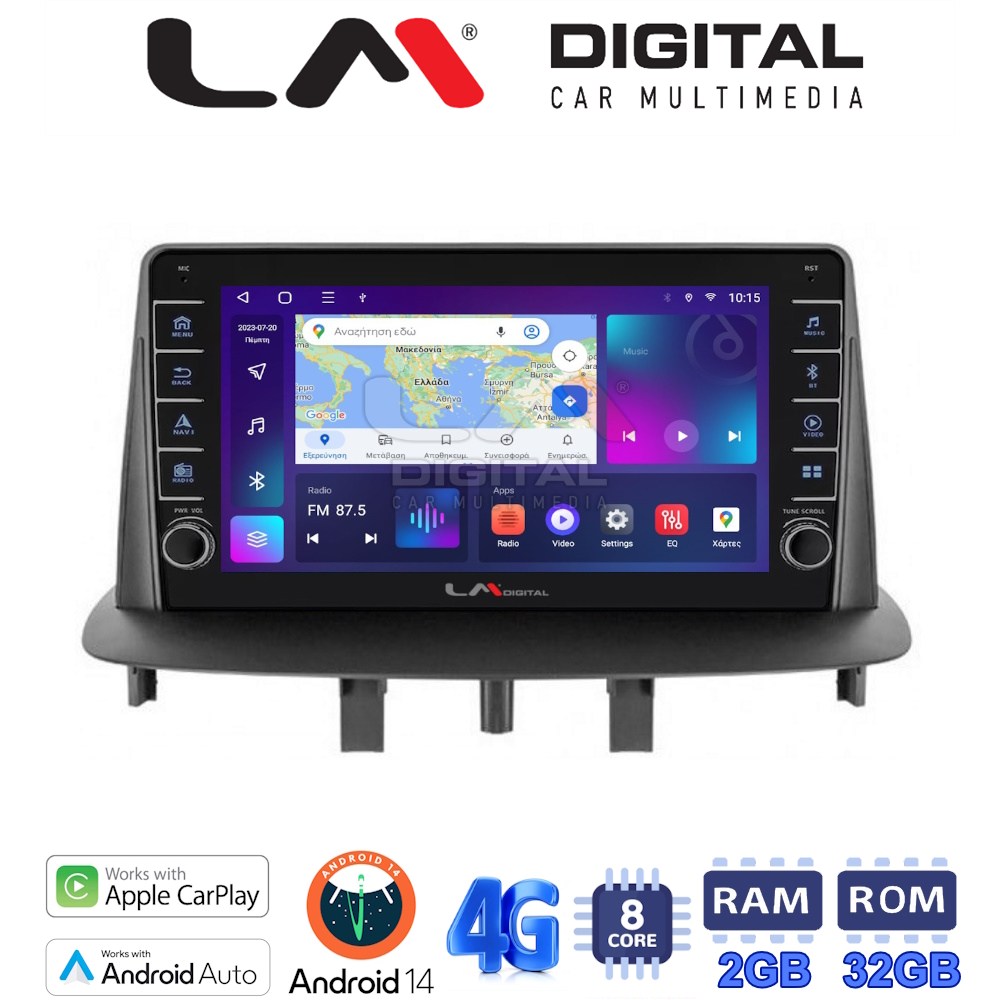 LM Digital - LM ZG8145 GPS Οθόνη OEM Multimedia Αυτοκινήτου για RENAULT MEGANE3 (CarPlay/AndroidAuto/BT/GPS/WIFI/GPRS)