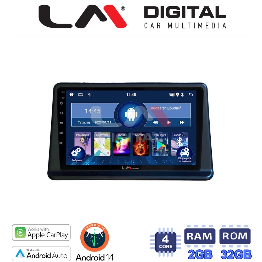 LM Digital - LM ZN4998 GPS Οθόνη OEM Multimedia Αυτοκινήτου για Mitsubishi Pajero 1996 > 2003 (CarPlay/AndroidAuto/BT/GPS/WIFI/GPRS)