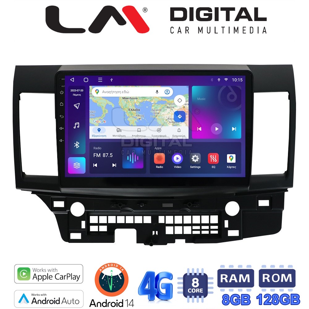 LM Digital - LM ZT8037 GPS Οθόνη OEM Multimedia Αυτοκινήτου για MITSUBISHI LANCER 2008> (CarPlay/AndroidAuto/BT/GPS/WIFI/GPRS)