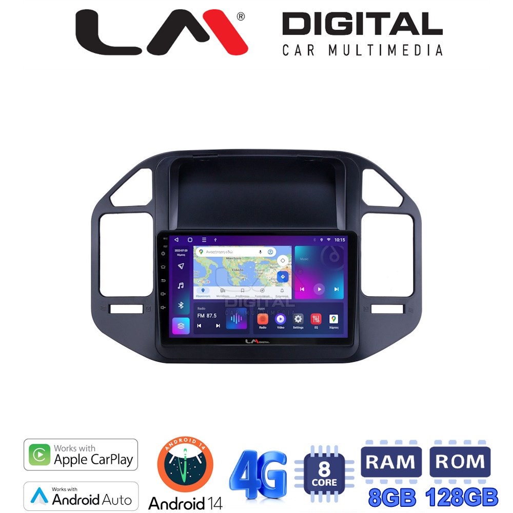 LM Digital - LM ZT8990 GPS Οθόνη OEM Multimedia Αυτοκινήτου για Mitsubishi Pajero 1999 > 2006 (CarPlay/AndroidAuto/BT/GPS/WIFI/GPRS)